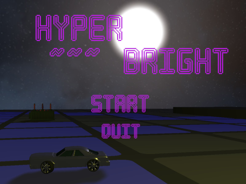 HyperBright game main screen.